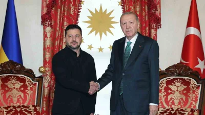 Cumhurbaşkanı Recep Tayyip Erdoğan, Ukrayna Devlet Başkanı Vladimir Zelenskiy ile