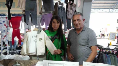 Edirne’de Balkan Pazarı, yerli vatandaşların yanı sıra Bulgaristan’dan gelen turistlerin