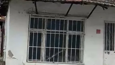 Edirne’nin Lalapaşa ilçesinde tek katlı bir evin çatısındaki otları yemek