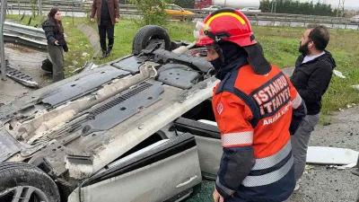 İstanbul’un Eyüpsultan ilçesinde, Kemerburgaz-Hasdal yolu Caddesi üzerindeki Göktürk Kavşağı’nda sürücüsünün