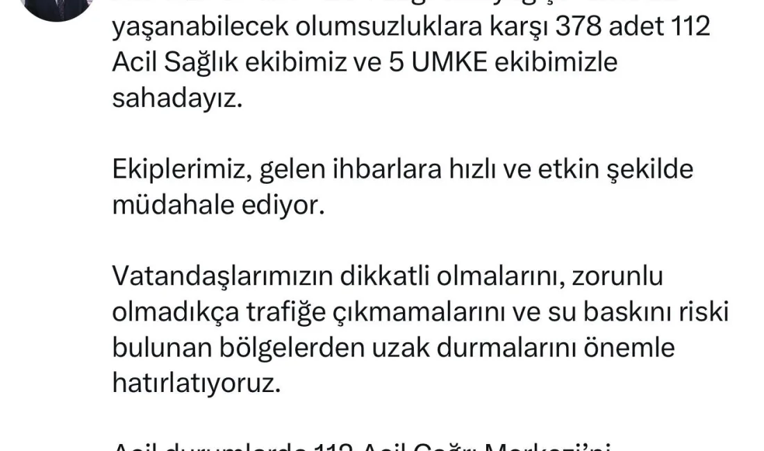 İstanbul İl Sağlık Müdürü Doç. Dr. Abdullah Emre Güner, “İstanbul’da
