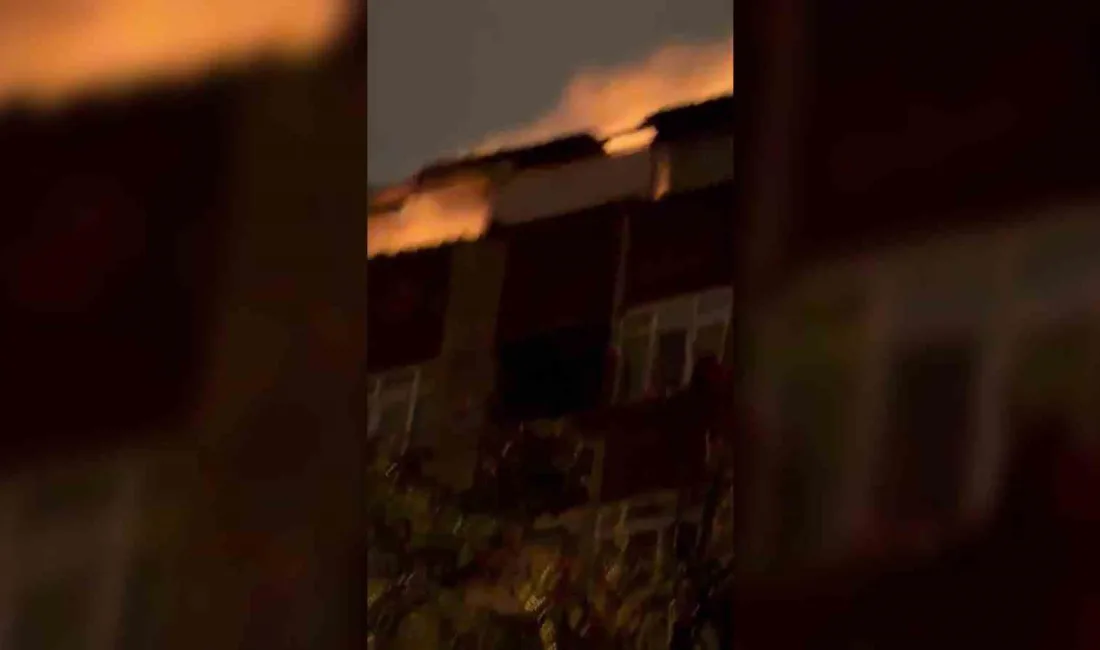 Kağıthane’de 5 katlı binanın en üst katında başlayan yangın büyüyerek
