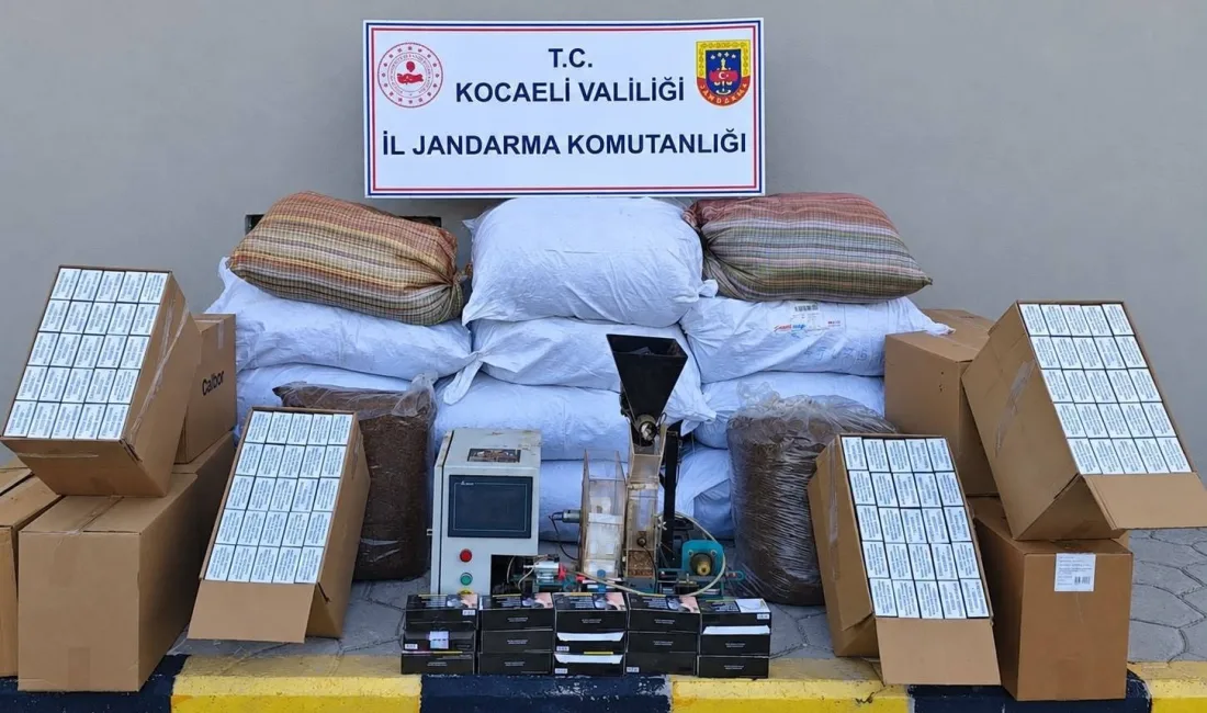 Kocaeli’nin Başiskele ilçesinde jandarma ekiplerince bir adres ve araçta yapılan