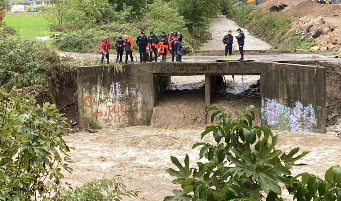 Kocaeli’nin Başiskele ilçesinde Kiraz Çayı’na aracın düştüğü ve bir kişinin