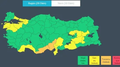 Kocaeli’de olumsuz hava şartları nedeniyle 29 Ekim Cumhuriyet Bayramı kutlamaları