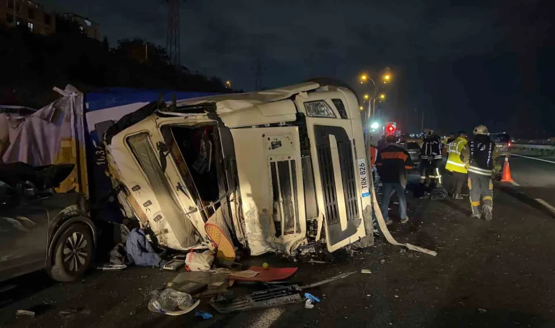 Kocaeli TEM Otoyolu’nda orta bariyerleri aşarak karşı şeride geçen ve