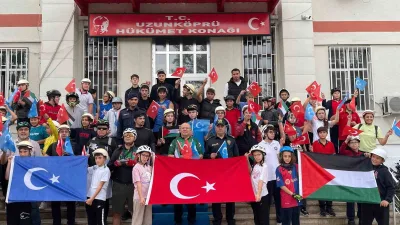 Edirne’nin Uzunköprü ilçesinde, Gazze ve Doğu Türkistan’da yaşanan insanlık dramlarına